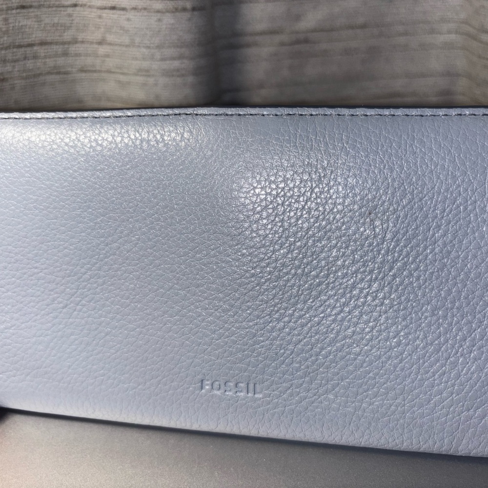 Fossil Light Blue Leather Wallet